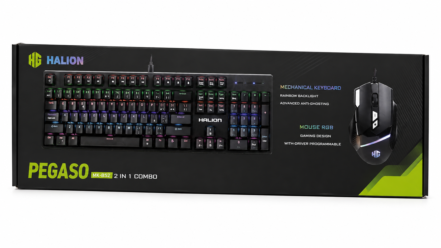 TECLADO MECANICO HALION STELLAR HA-KG916 RAINBOW